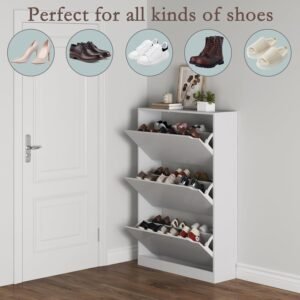 The Shoe Cabinet with 3 Flip Drawers